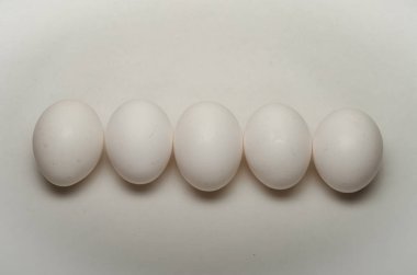 Beyaz arka planda tavuk yumurtası