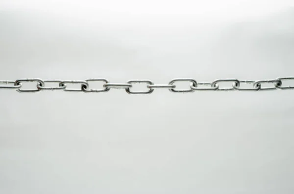 Steel Chain White Background — Stock Photo, Image