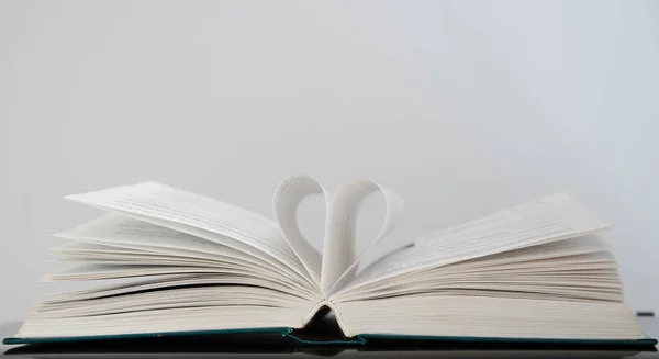 Open Book Heart Pages White Background Royalty Free Stock Photos