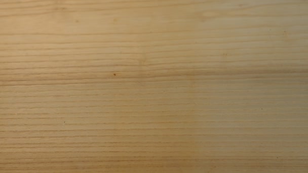螺丝钉能在木制桌子上得到充足的睡眠 — 图库视频影像