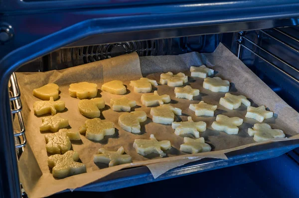 Cookies Med Figurer Elektrisk Ovn - Stock-foto