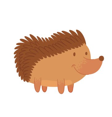 Dört pençeleri üzerinde şirin kahverengi kirpi duran