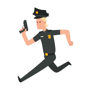 Sarı saçlı adam polis memuru