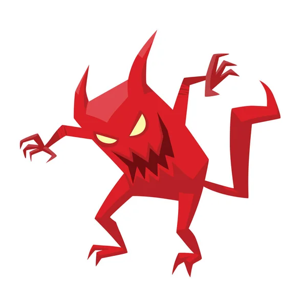 誰かを恐ろしい面白いの赤い悪魔 — ストックベクタ