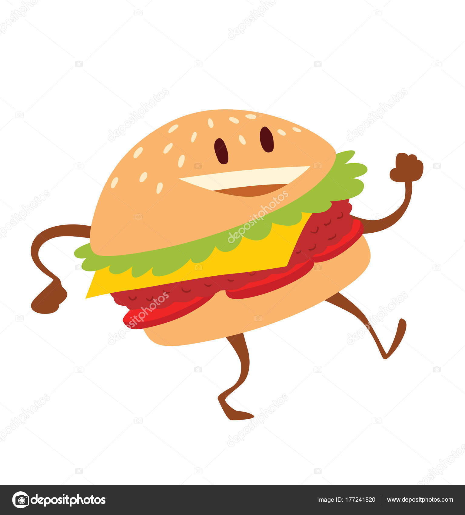 Funny hamburger Stock Vector by 177241820