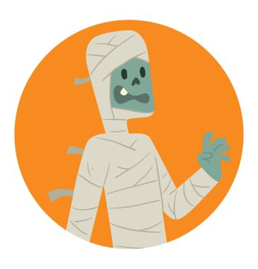 Yuvarlak kare, komik anne bir el sallayarak