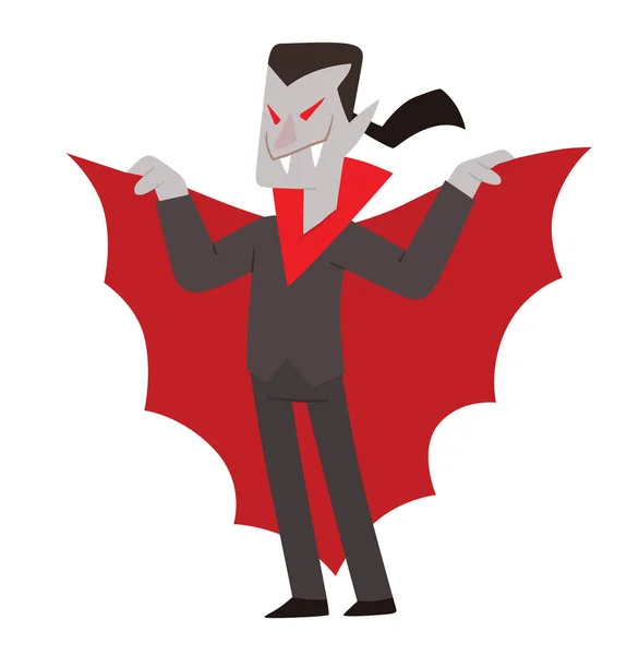 Divertido vampiro con alas — Vector de stock