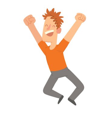 Mutlu genç adam kıvırcık kumral 