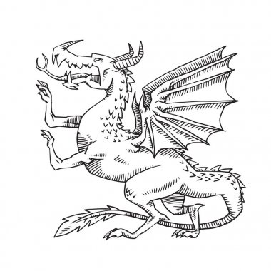 Hanedan ejderha çevirmek sol, tek renkli stil