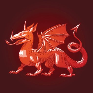 Sola, renkli görüntü arıyor boynuz ile hanedan ejderha