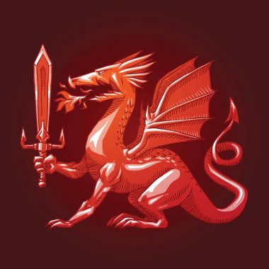 Hanedan dragon kılıç, renkli görüntü