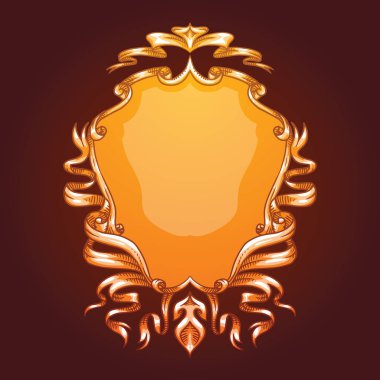 Bukleler, şeritler ve yaprakları, renkli görüntü ile hanedan kalkan