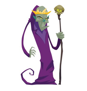 Komik ince kötü büyücü kralı