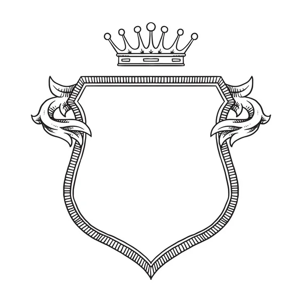 Bir taç ve bukleler, Hat sanatı ile hanedan kalkan