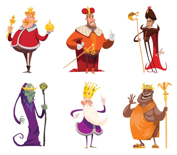 Zbiór zabawnych królów — Wektor stockowy