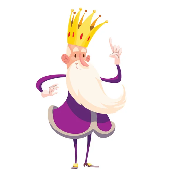 Смішний старий маленький король — стоковий вектор