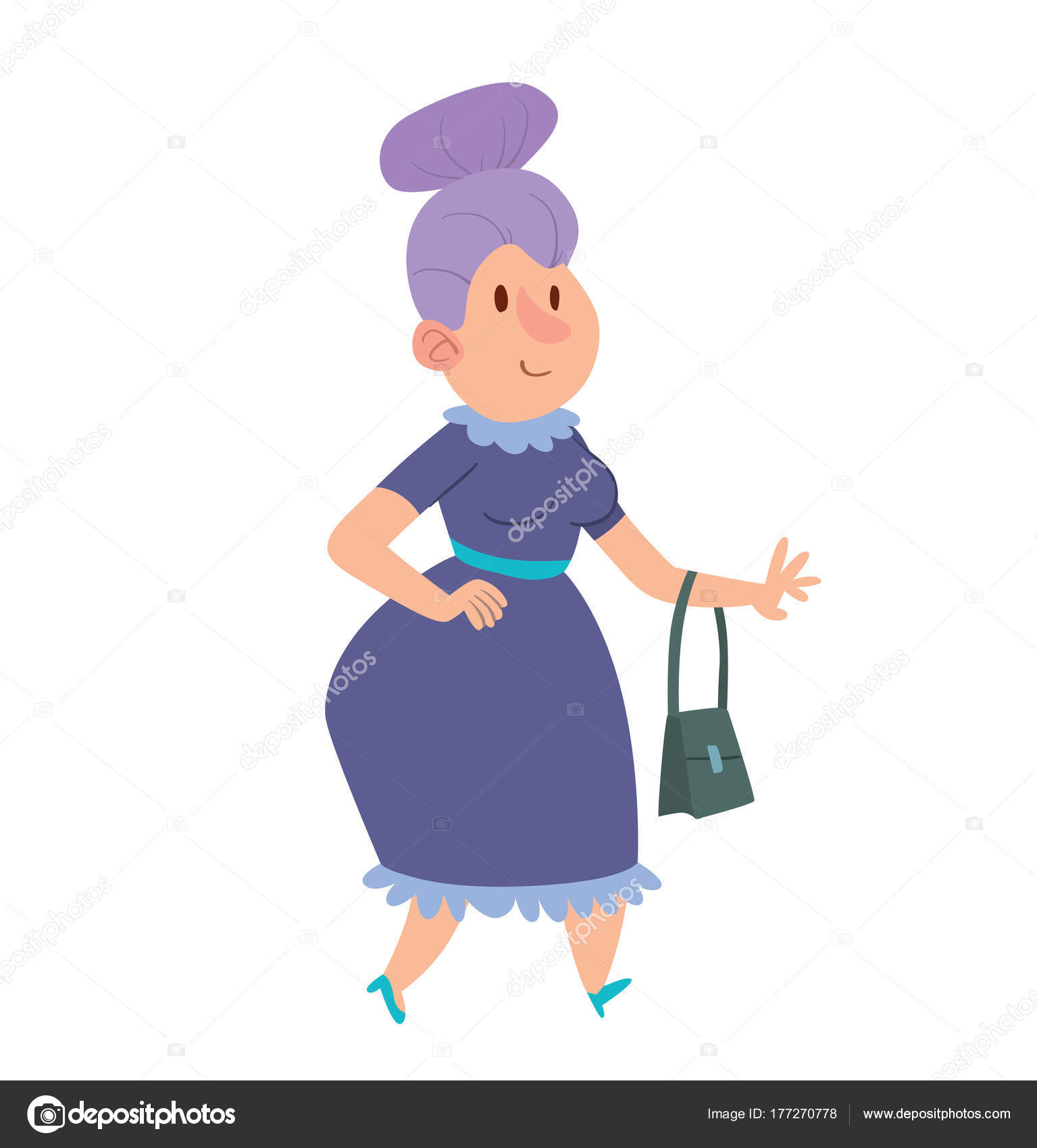 Old Woman With Purple Hair Funny Old Woman With Purple Hair