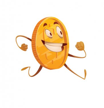 Bir yerde çalışan komik altın sikke