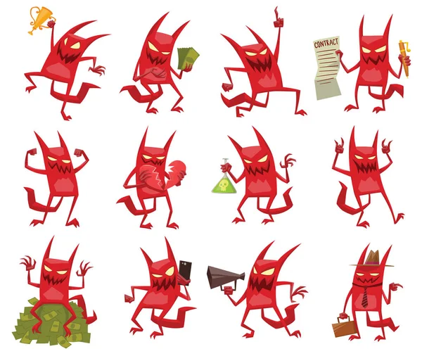 On iki komik Kırmızı Şeytanlar kümesi