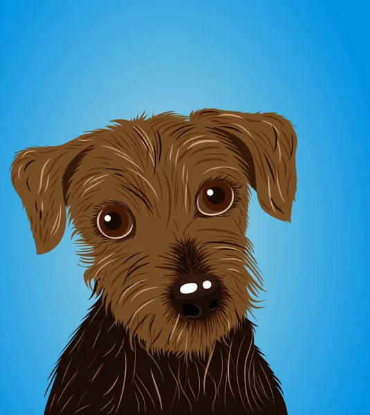 Köpek portre vektör çizim