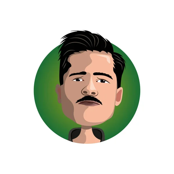 Retrato de Brad Pitt icono — Vector de stock