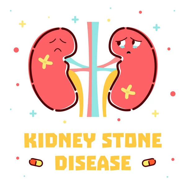 Afiche de enfermedad renal — Archivo Imágenes Vectoriales