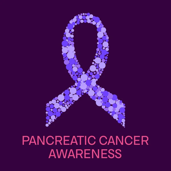Cartel de la cinta de cáncer de páncreas — Vector de stock