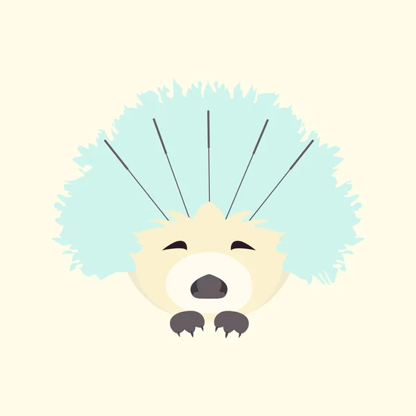 Hedgehog at acupuncture — Stock Vector