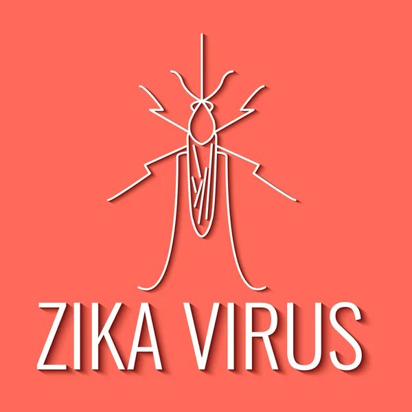 Locandina del virus Zquito Zika — Vettoriale Stock