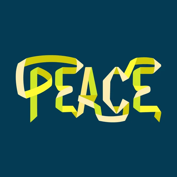 Peace ribbon word — Stock Vector