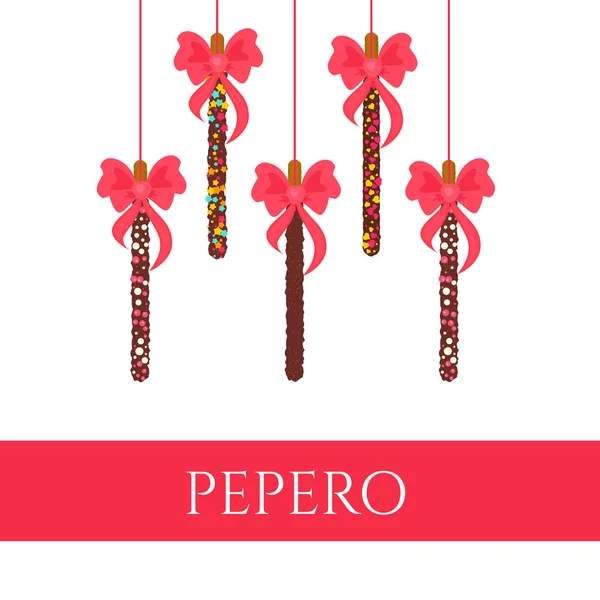 Scheda felice di Pepero Day — Vettoriale Stock