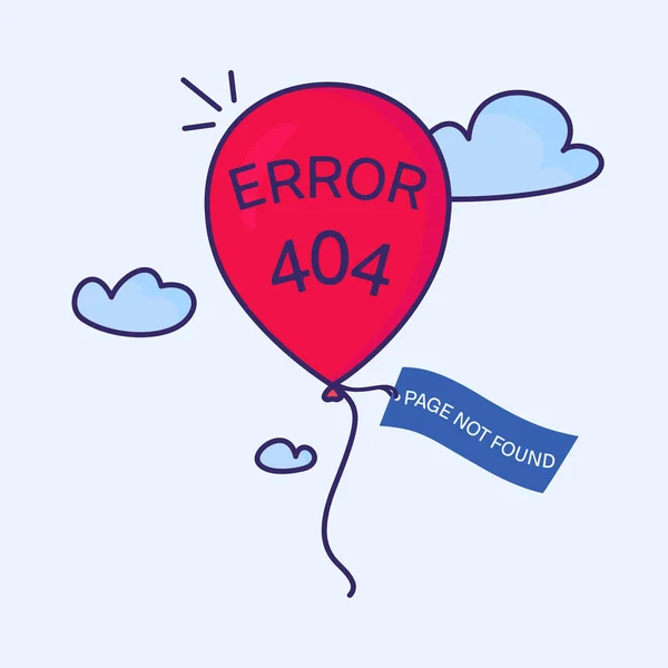 404-Fehler-Ballon — Stockvektor