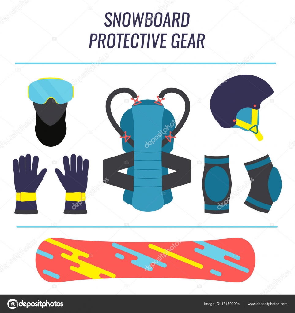 Snowboard safety equipment Stock Vector Image by ©Naumas 131599994