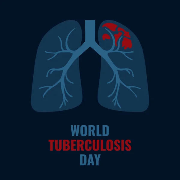 Tuberculose bewustzijn poster — Stockvector