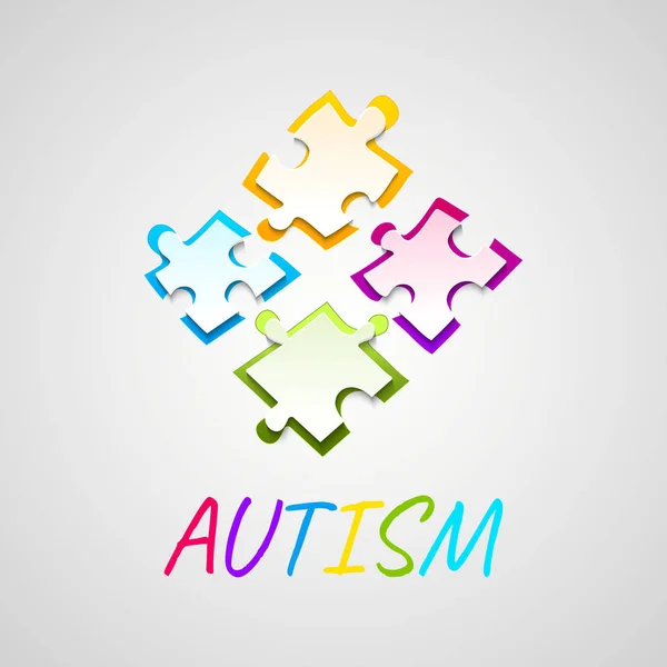 Poster zum Thema Autismus — Stockvektor