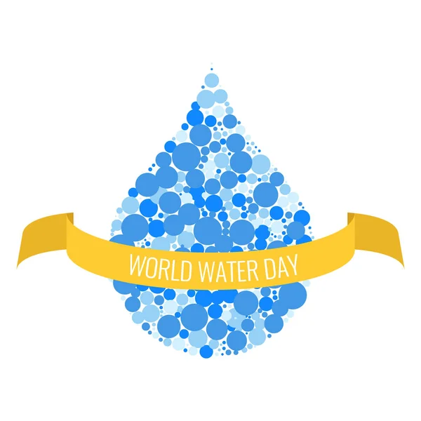 Dünya Su Günü posteri — Stok Vektör