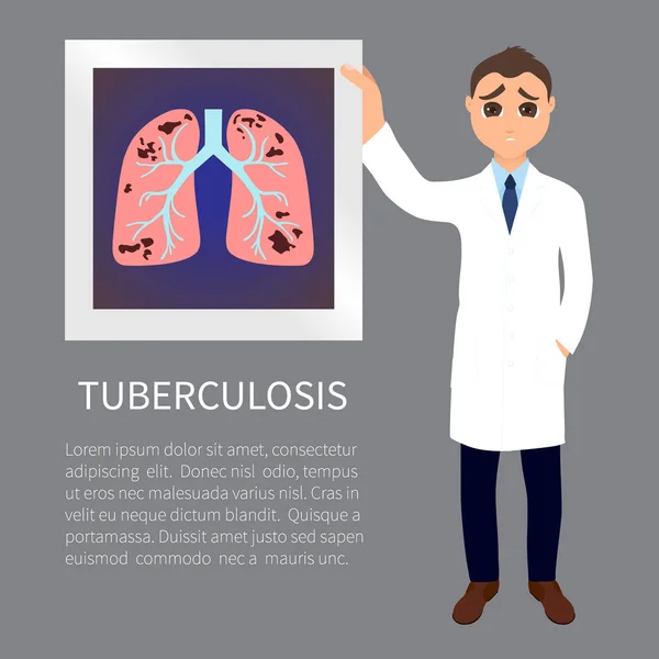 Tuberculose bewustzijn poster — Stockvector
