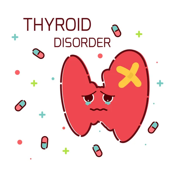 Trastorno de la glándula tiroides — Vector de stock