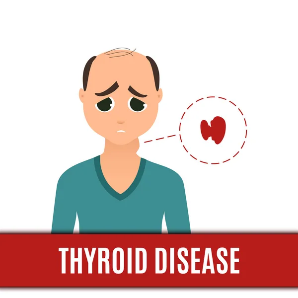 Тиреоидное расстройство у мужчин — стоковый вектор