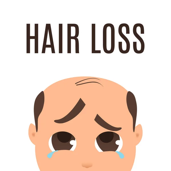 Muž s problémem vypadávání vlasů. — Stockový vektor