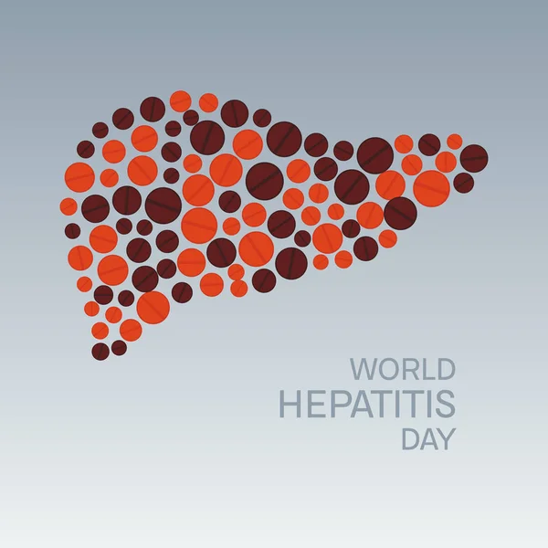 Cartaz do dia da hepatite —  Vetores de Stock