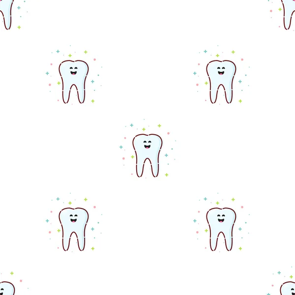 Dientes patrón sin costura — Archivo Imágenes Vectoriales