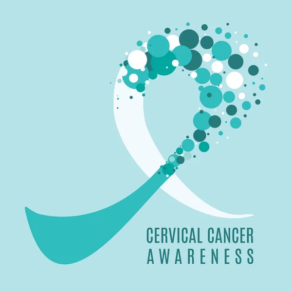 Conciencia del cáncer cervical — Vector de stock