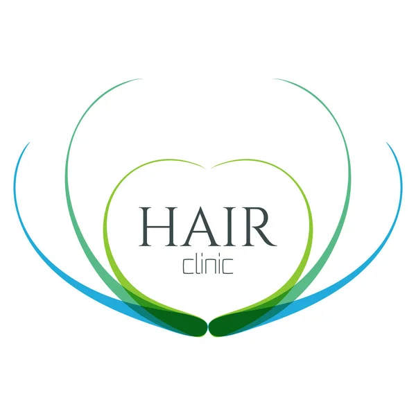 Logotipo do centro médico cabelo —  Vetores de Stock