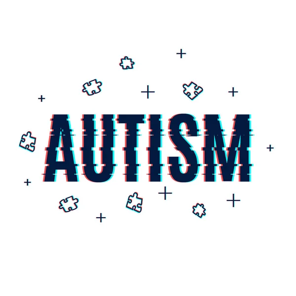 Cartaz de falha de autismo — Vetor de Stock