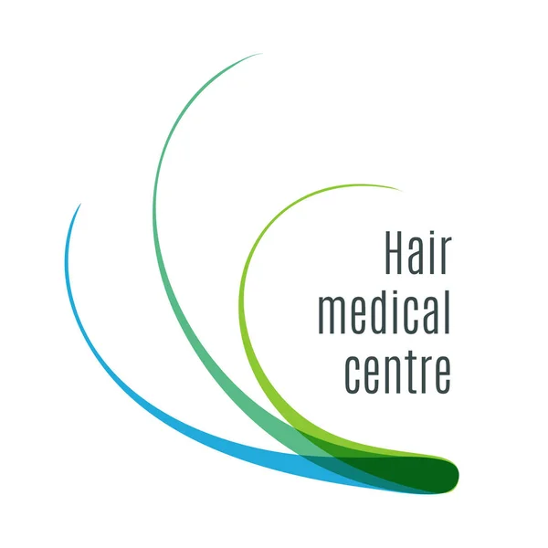 Logotipo do centro médico cabelo — Vetor de Stock