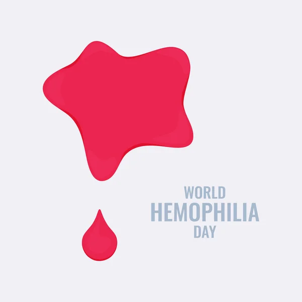 Cartaz de hemofilia com piscina de sangue —  Vetores de Stock