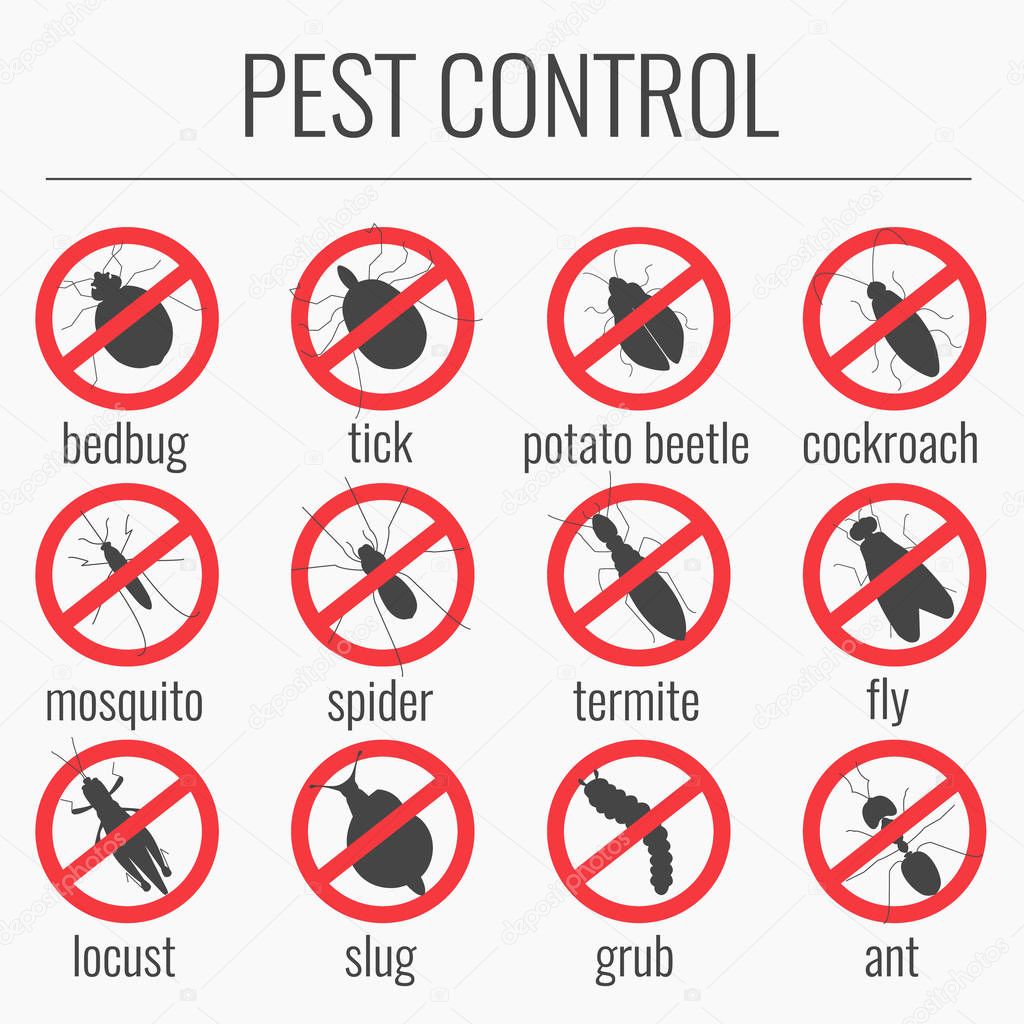 Pest control prohibition signs