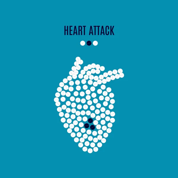 Srdeční infarkt povědomí plakát — Stockový vektor