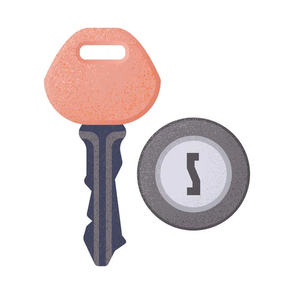 Ikony klucza i dziurka od klucza — Wektor stockowy